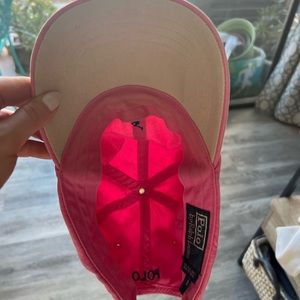 Pink Ralph Lauren polo baseball cap